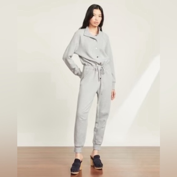 Veronica Beard Finn Terry Jumpsuit, with tags, size S: heather grey: $160 - Picture 1 of 1